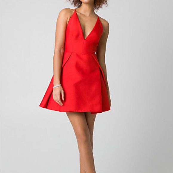 Organza V-Neck Party Dress